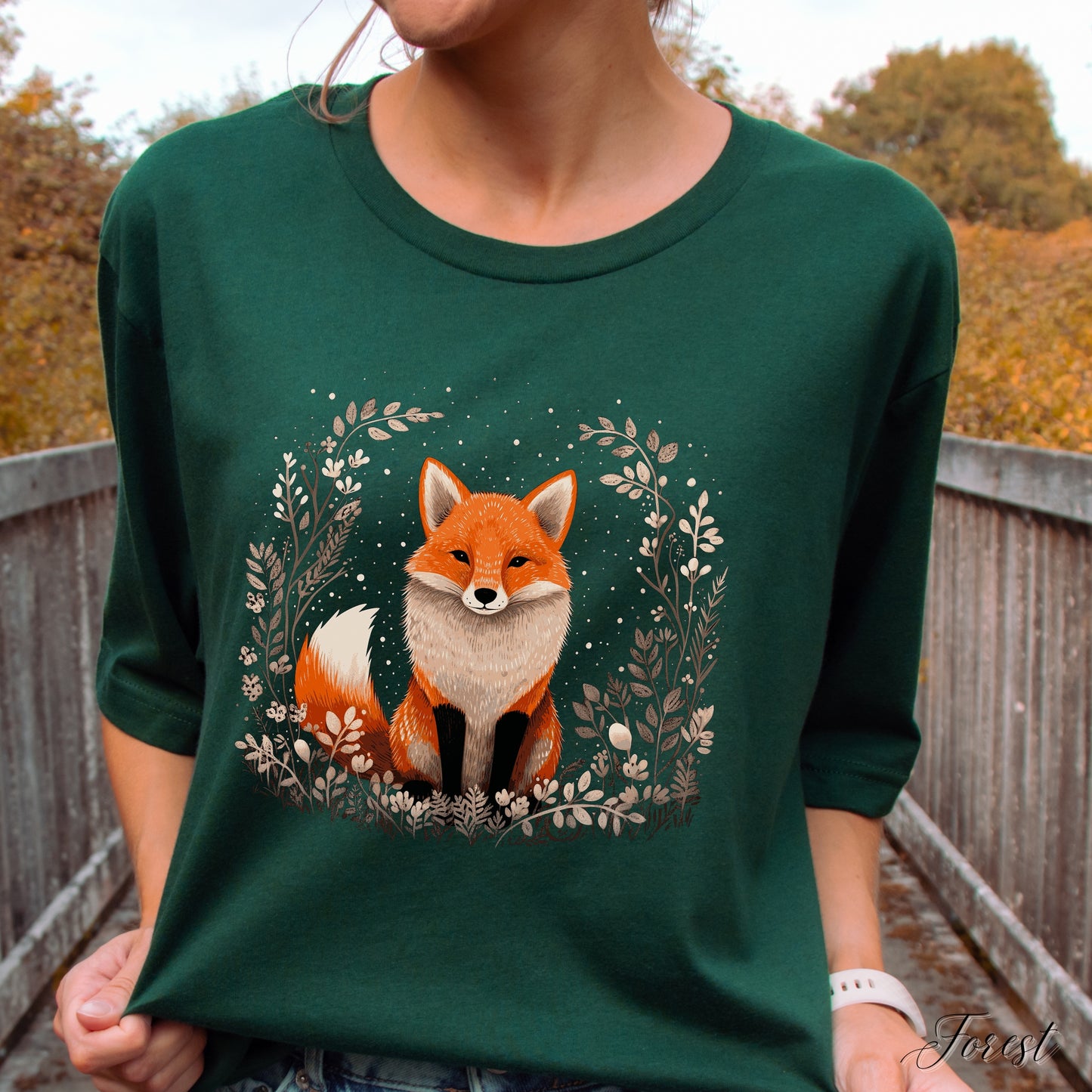 Boho Red Fox Shirt - Vintage Aesthetic Woodland Creature Graphic Tee