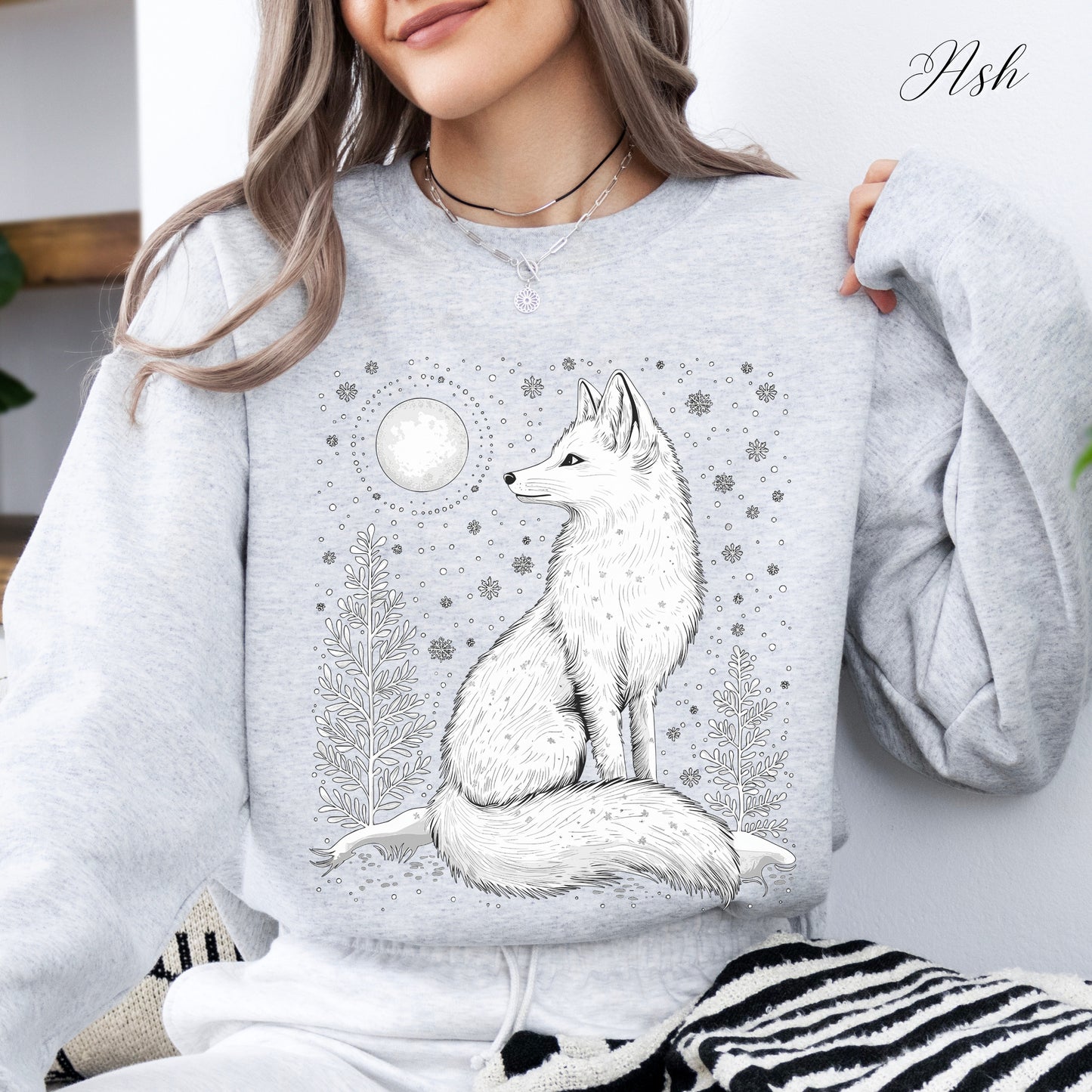 Arctic Fox Sweatshirt - Winter Animal Christmas Sweatshirt