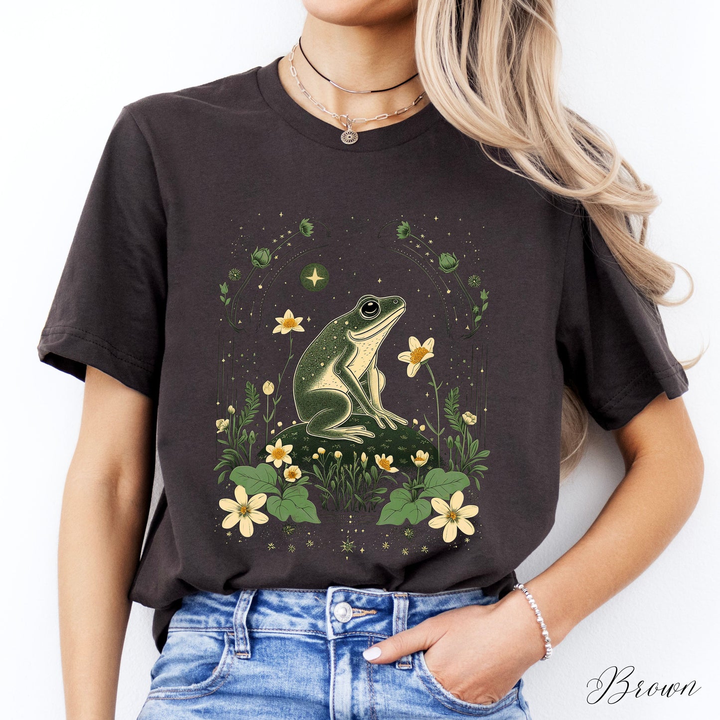 Vintage Frog Shirt - Bohemian Forest Animal Graphic Tee