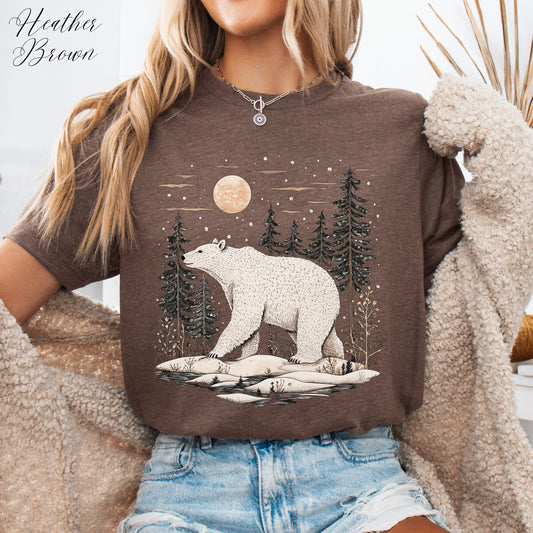 Polar Bear Shirt - Cottagecore Arctic Animal Winter Graphic Tee
