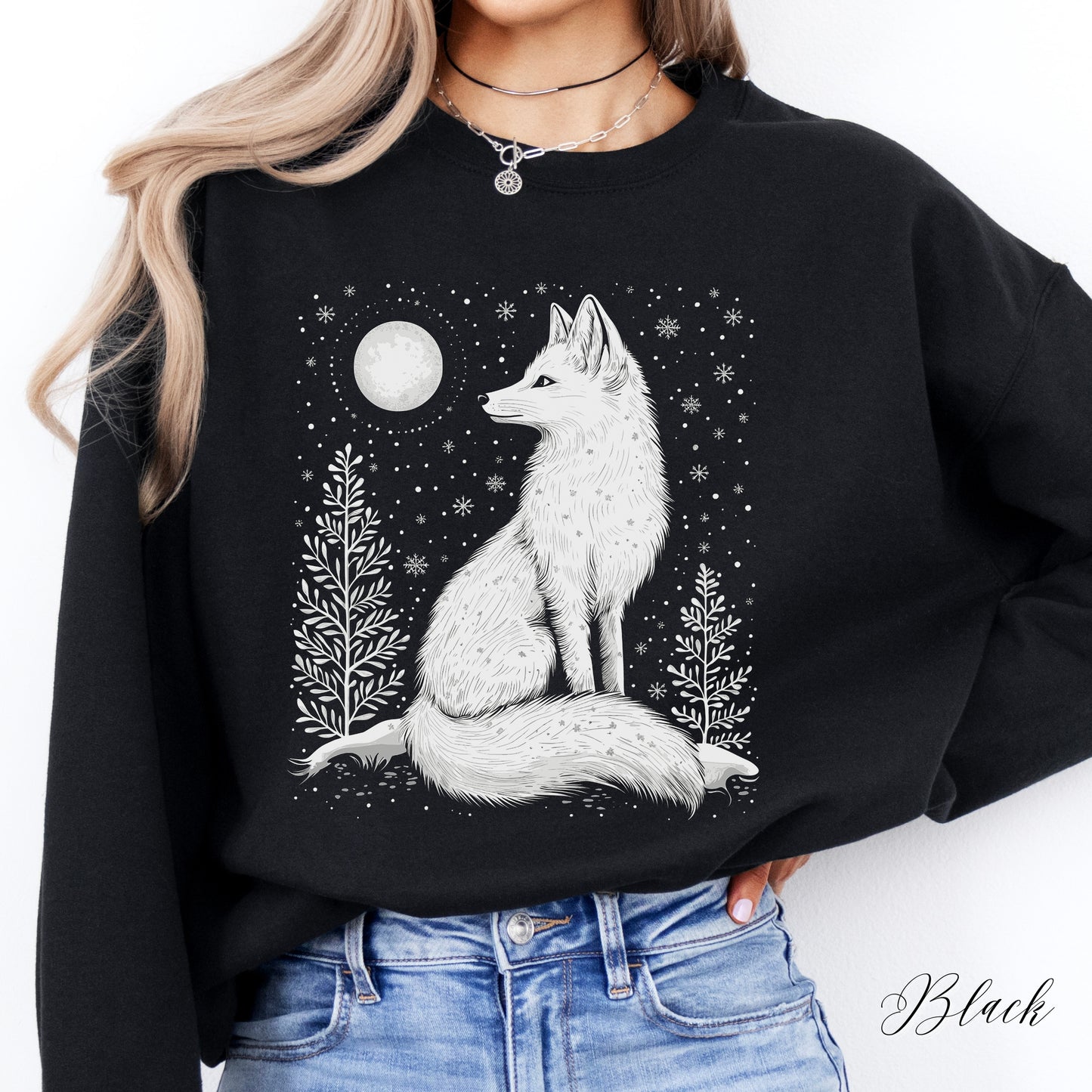 Arctic Fox Sweatshirt - Winter Animal Christmas Sweatshirt