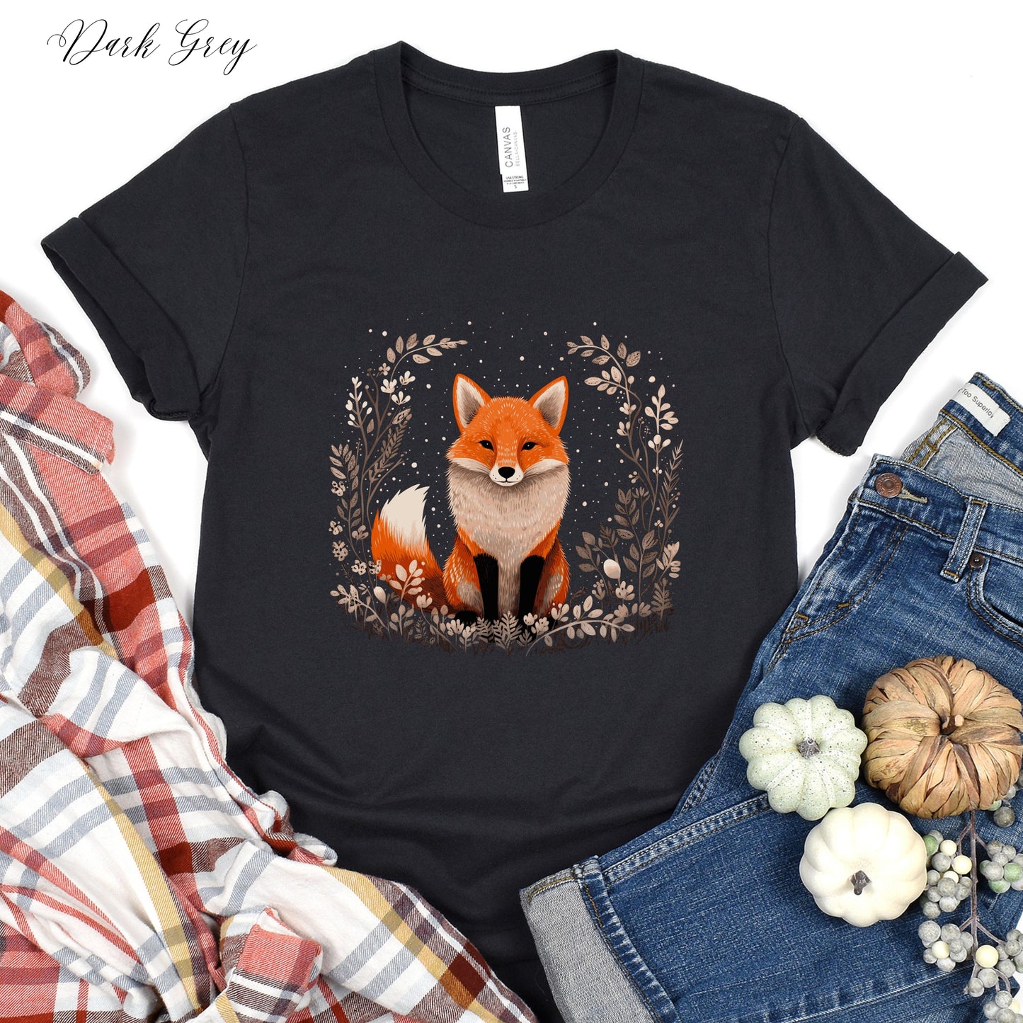 Boho Red Fox Shirt - Vintage Aesthetic Woodland Creature Graphic Tee