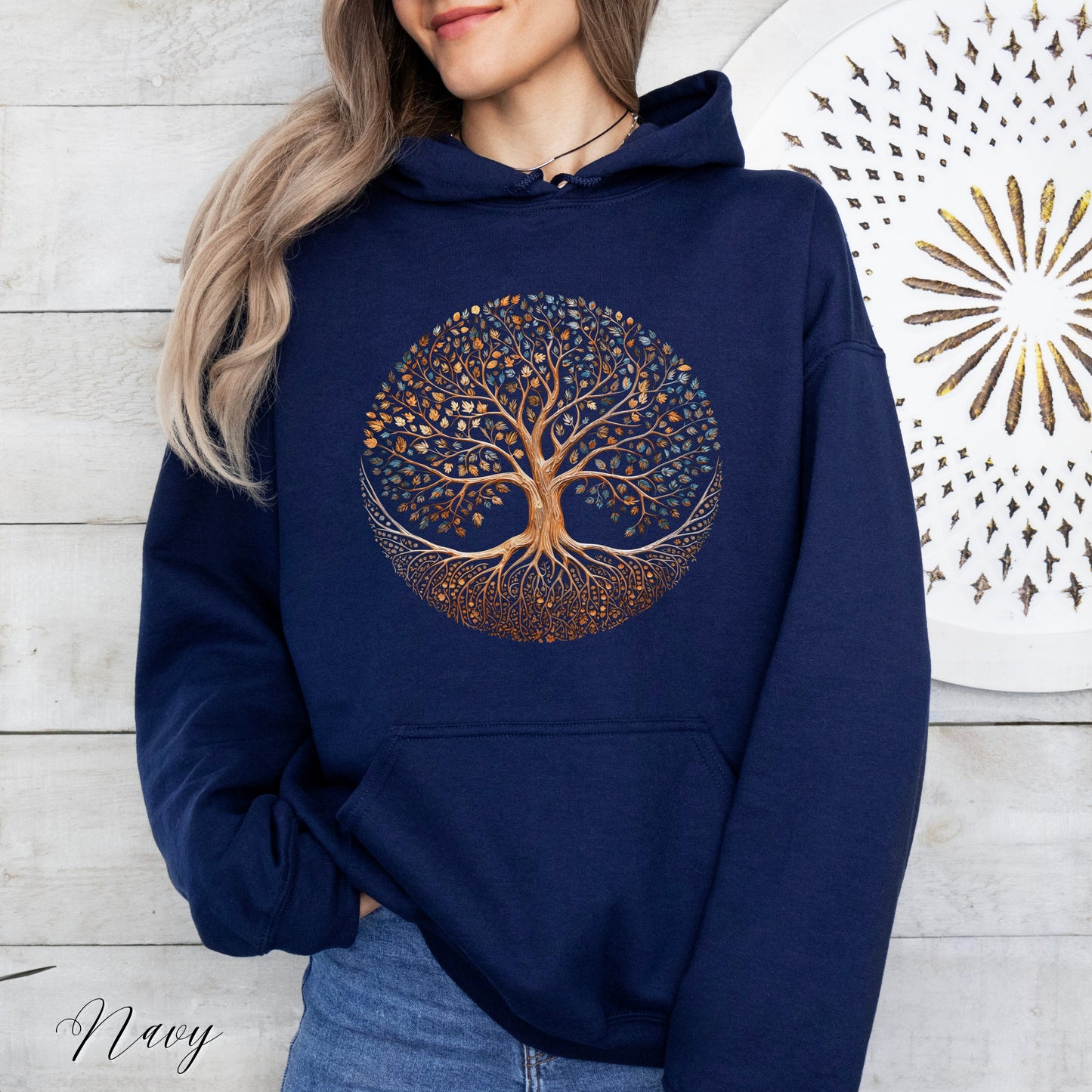 Autumnal Tree of Life Hoodie - Bohemian Tree Sweatshirt