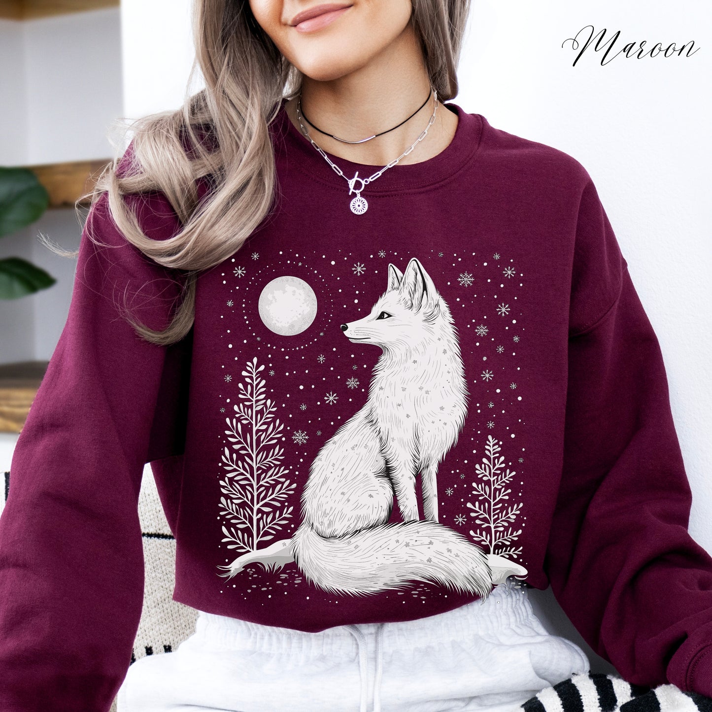 Arctic Fox Sweatshirt - Winter Animal Christmas Sweatshirt