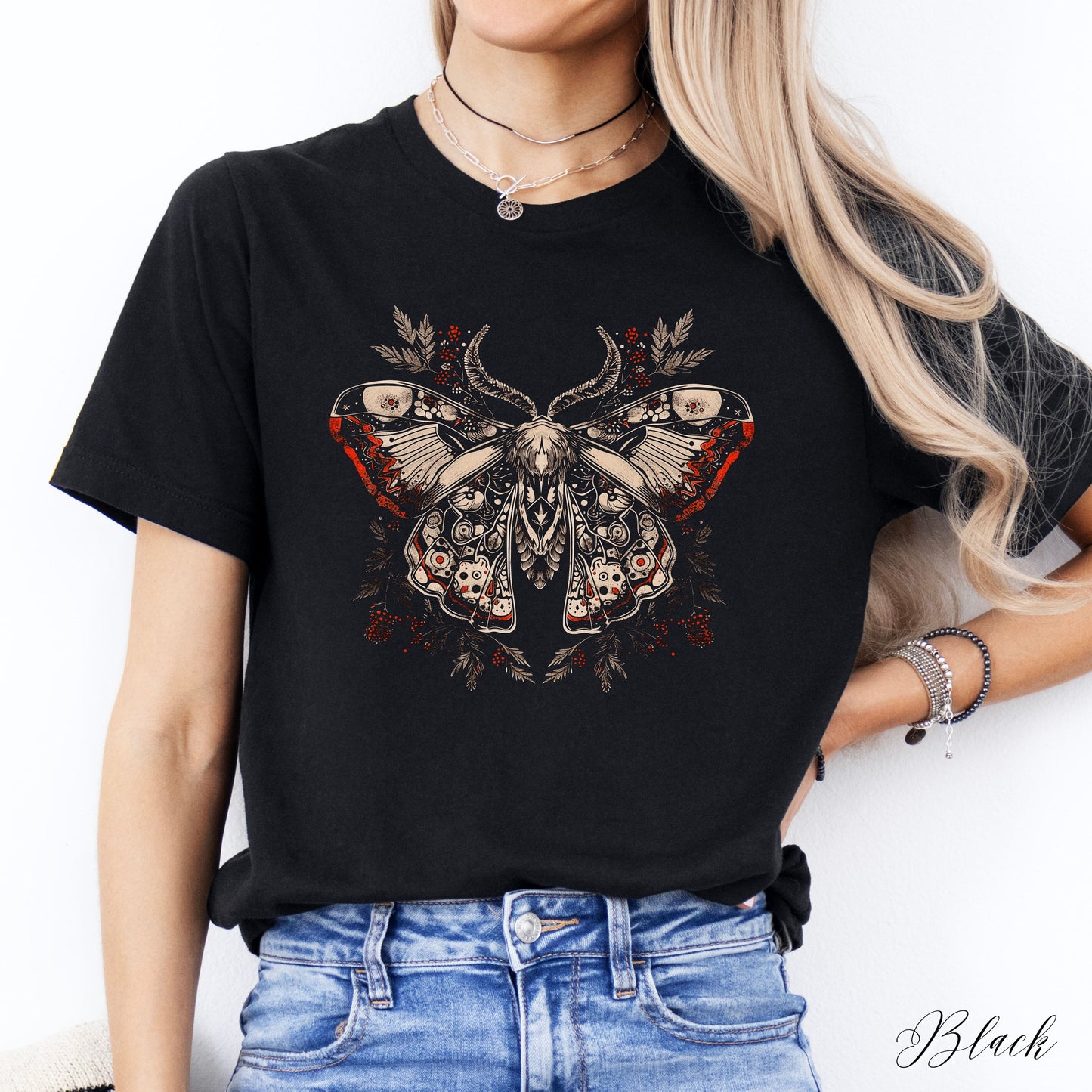 Norwegian Moth Shirt - Gothic Moth Shirt - Dark Aesthetic Graphic Tee