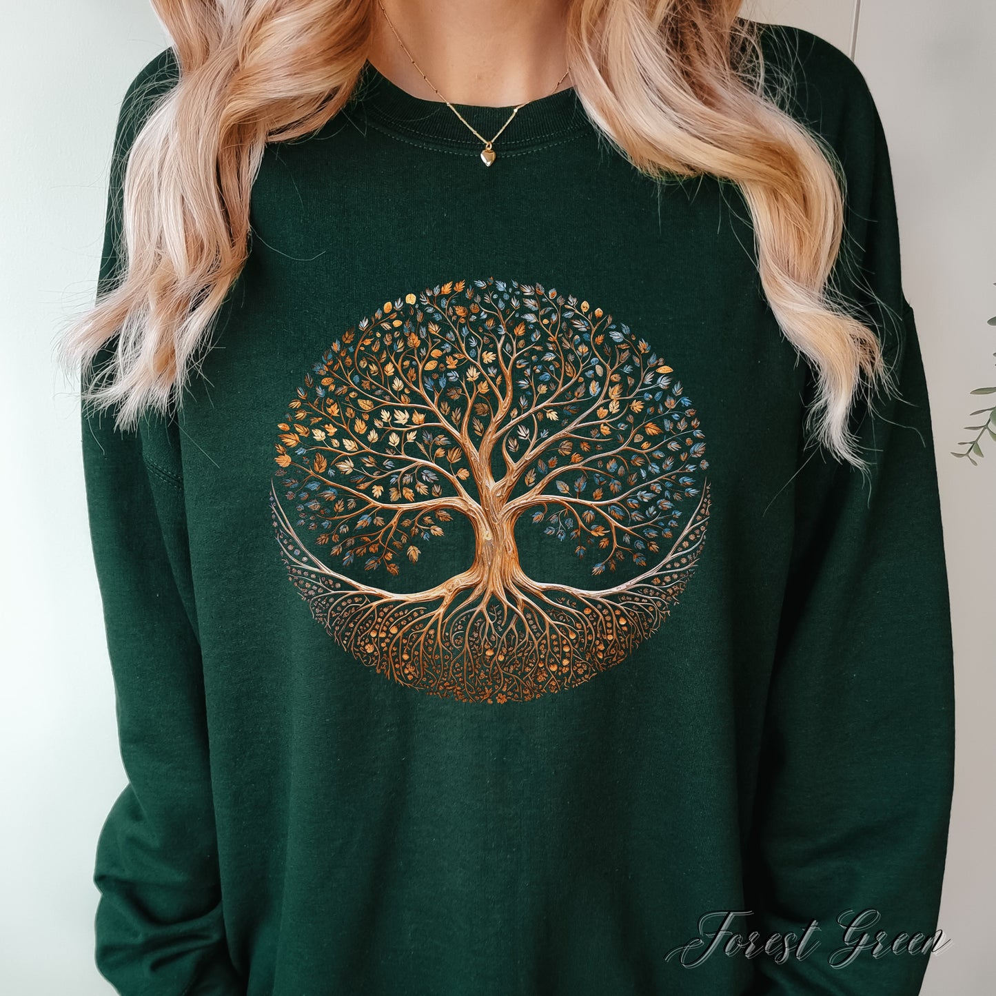 Autumnal Tree of Life Jumper - Bohemian Tree Sweatshirt - Vintage Aesthetic Sweatshirt