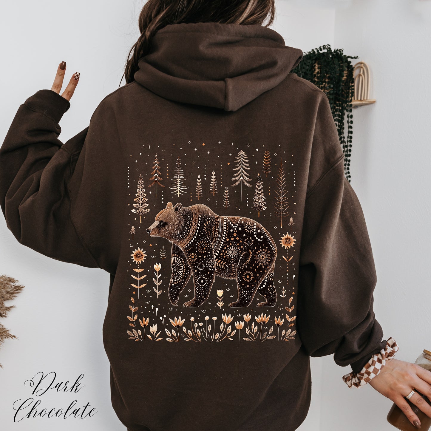 Scandinavian Bear Hoodie - Forest Animal Hoodie