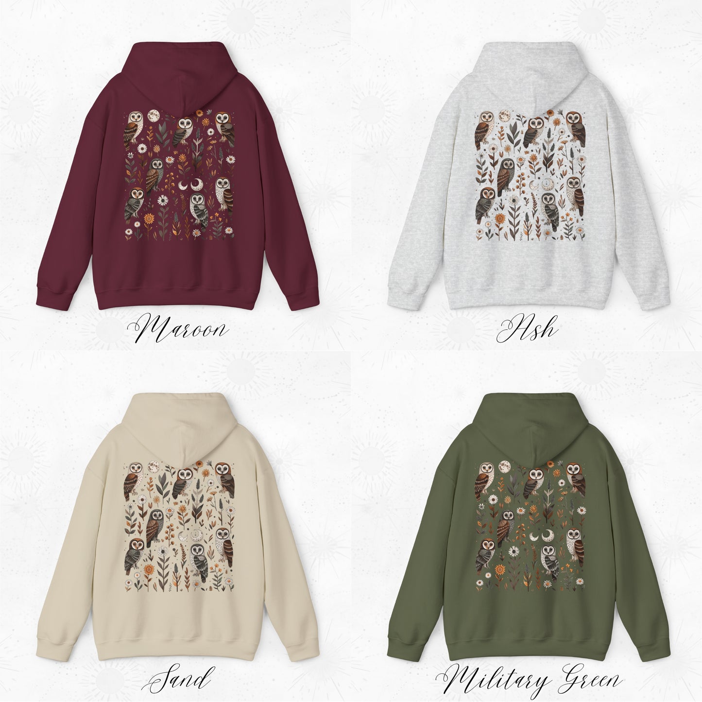 Goblincore Owl Hoodie - Enchanted Forest Bird Hoodie