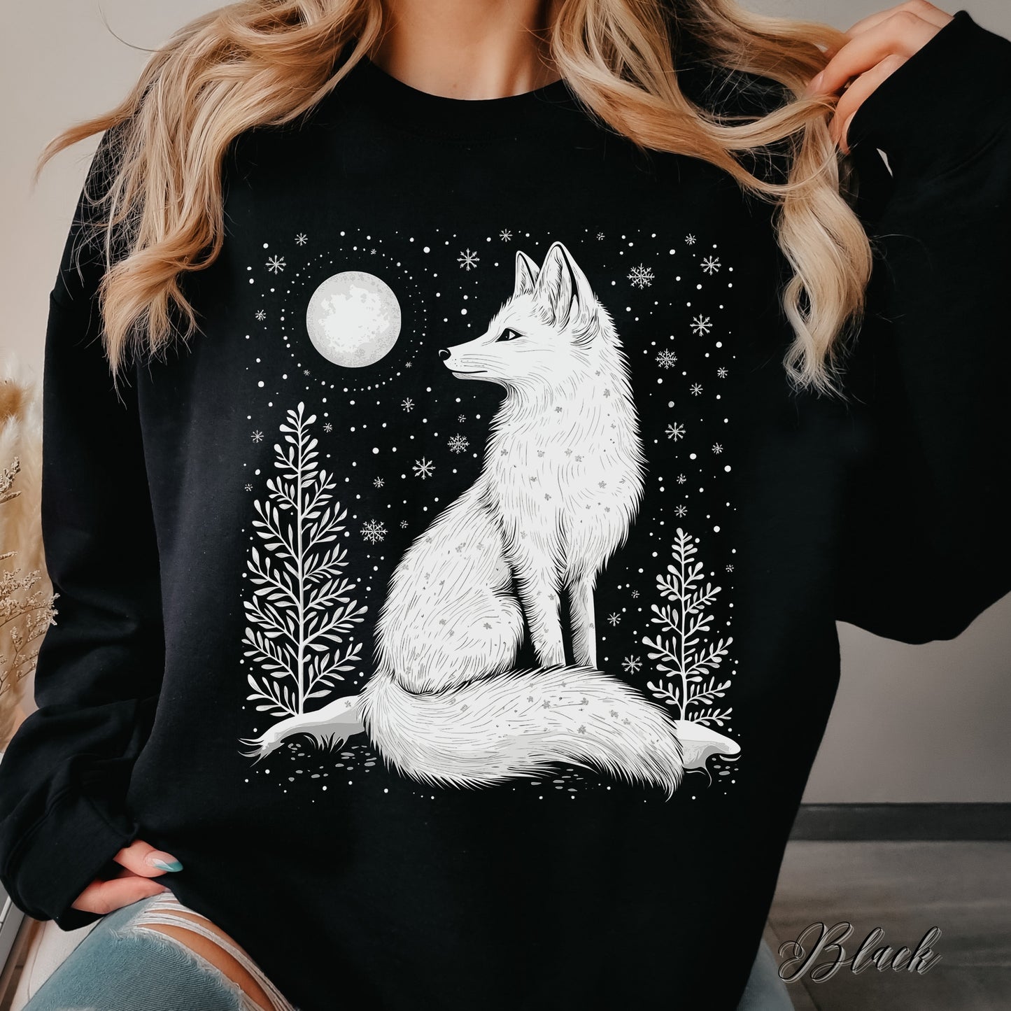 Arctic Fox Sweatshirt - Winter Animal Christmas Sweatshirt