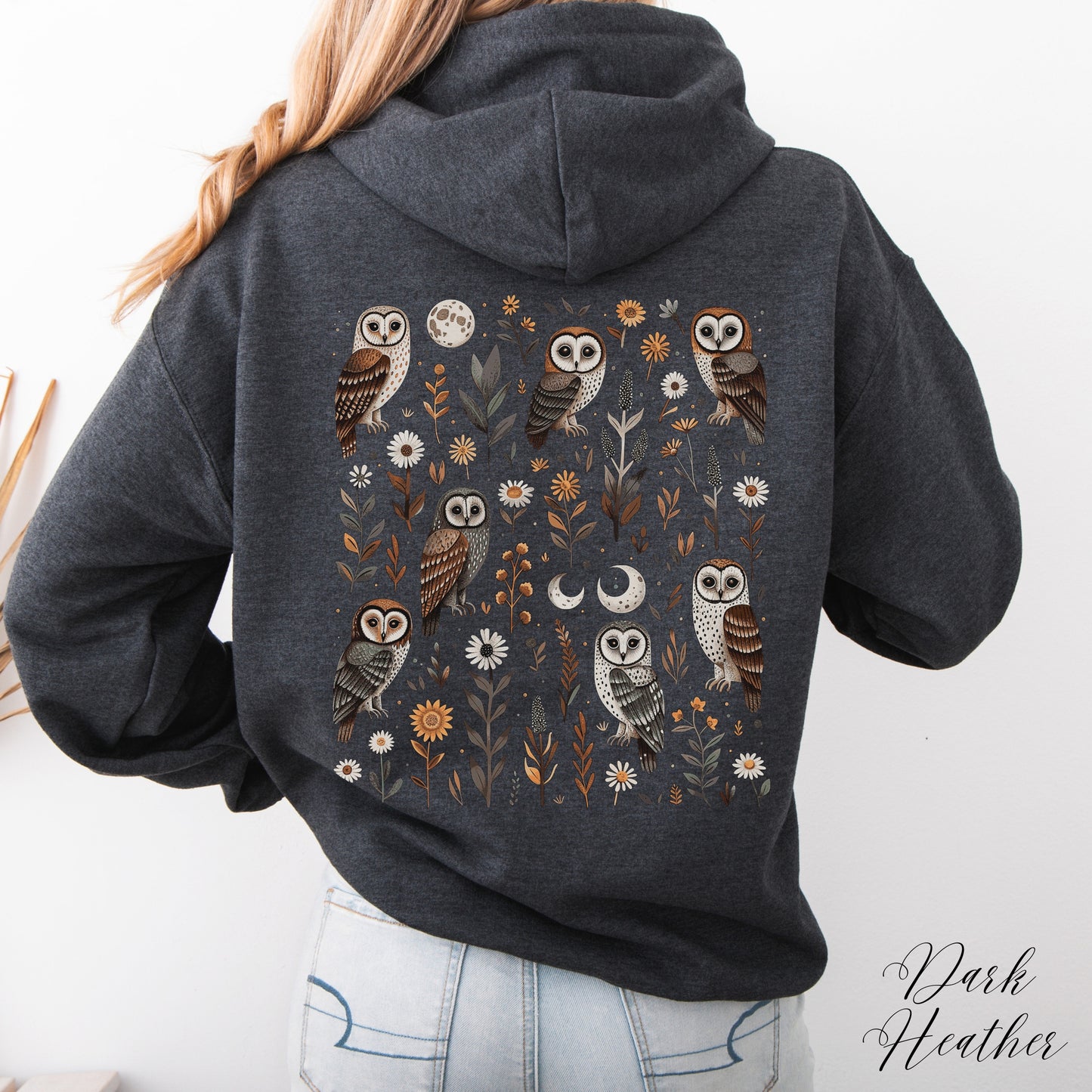 Goblincore Owl Hoodie - Enchanted Forest Bird Hoodie