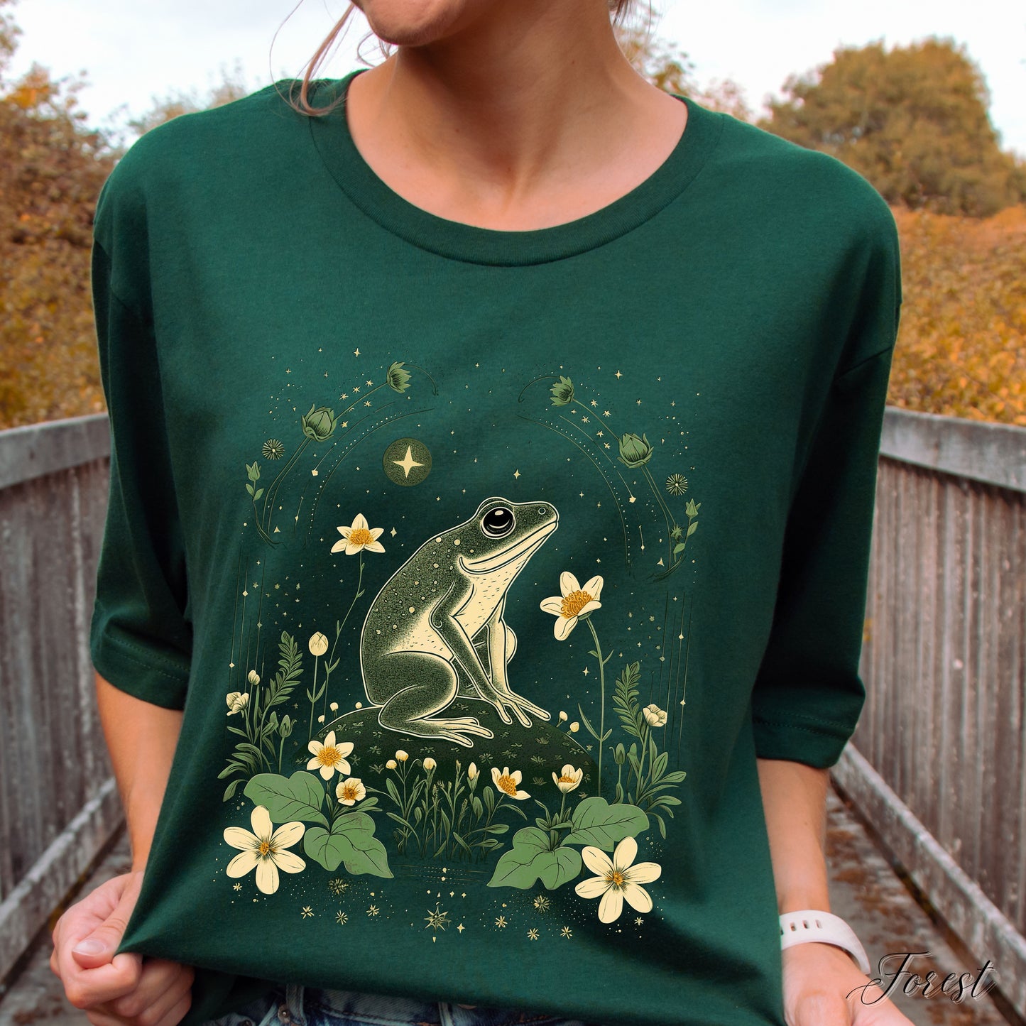 Vintage Frog Shirt - Bohemian Forest Animal Graphic Tee