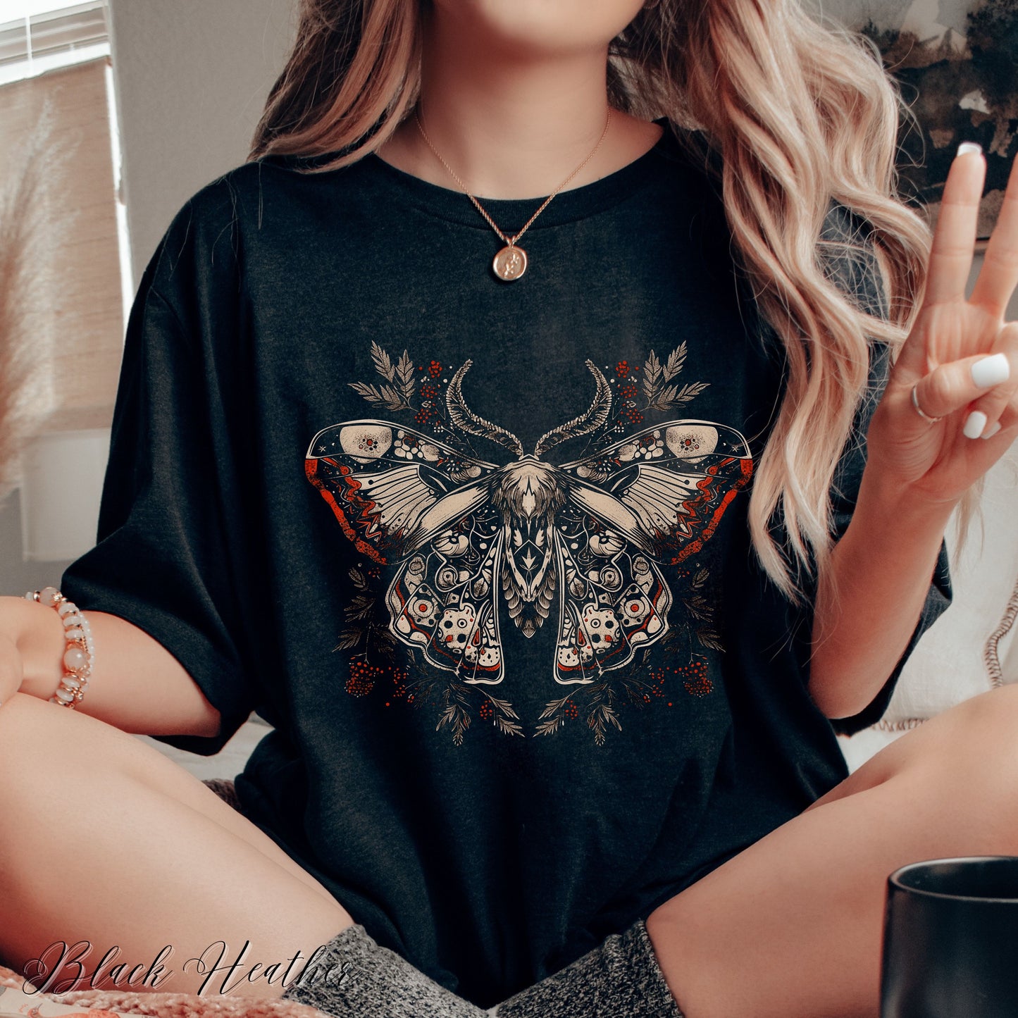 Norwegian Moth Shirt - Gothic Moth Shirt - Dark Aesthetic Graphic Tee