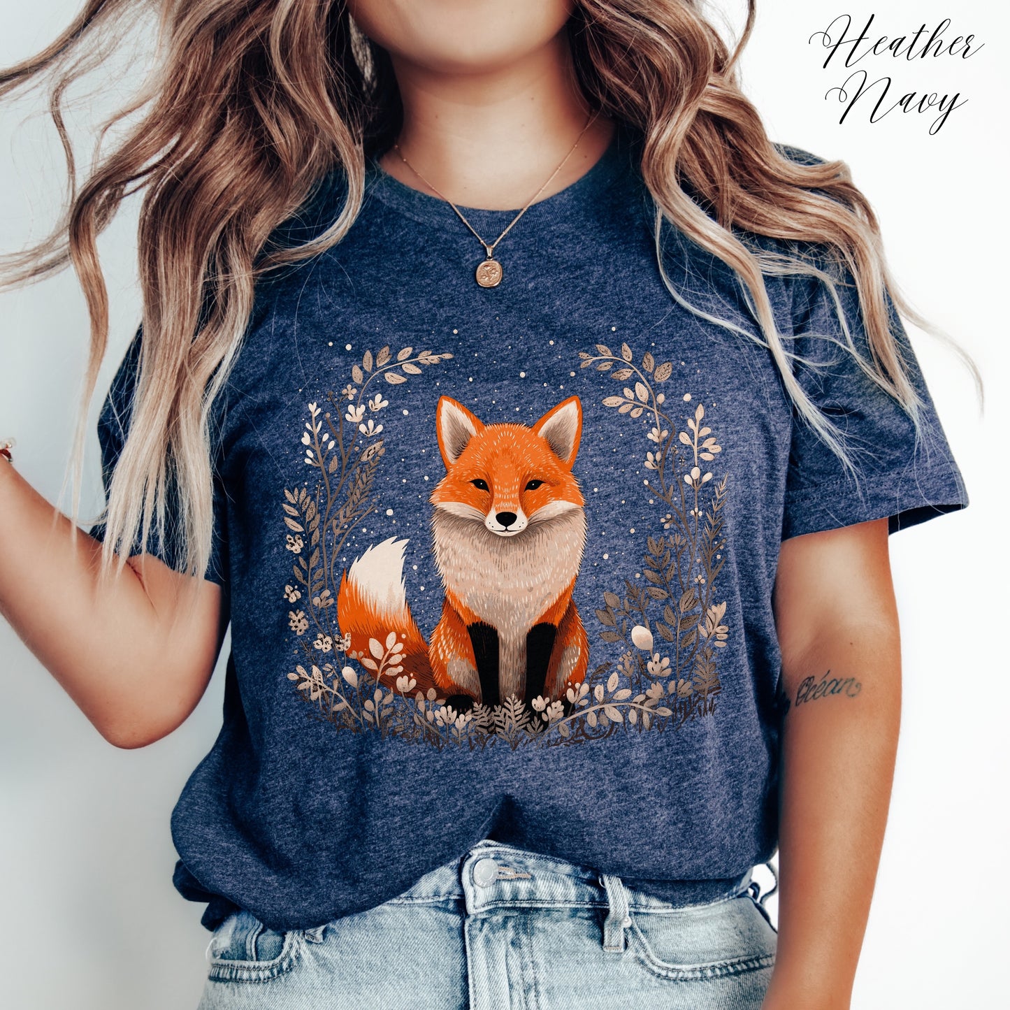 Boho Red Fox Shirt - Vintage Aesthetic Woodland Creature Graphic Tee