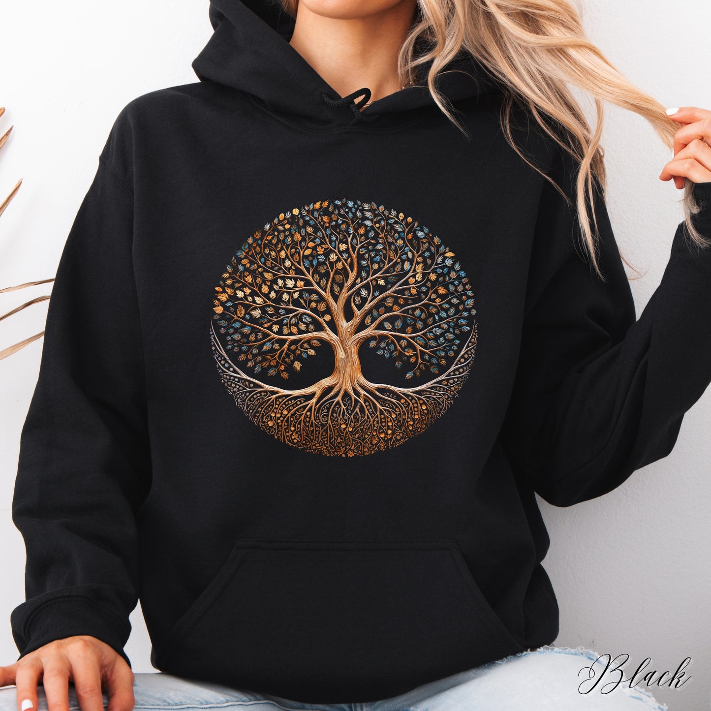 Autumnal Tree of Life Hoodie - Bohemian Tree Sweatshirt