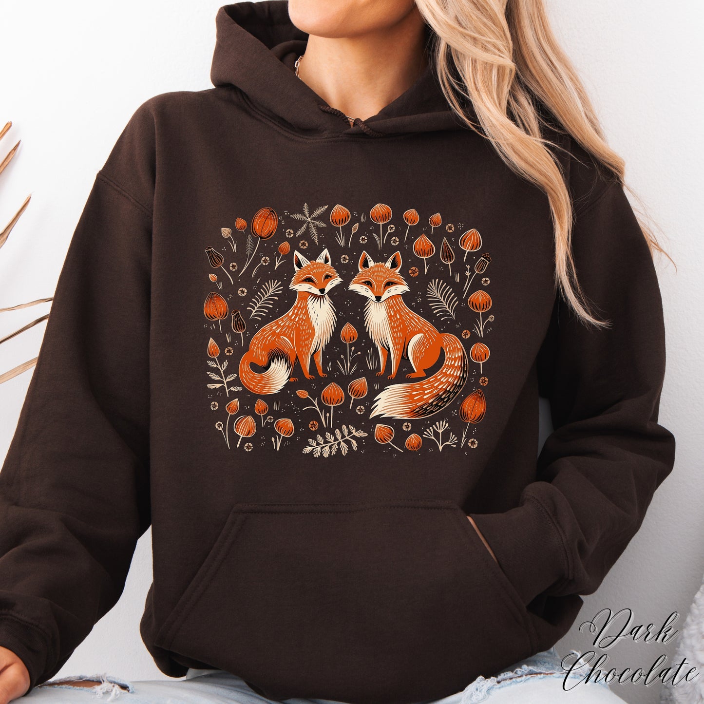 Fall Forest Fox Hoodie - Autumn Hoodie - Woodland Animal Hoodie