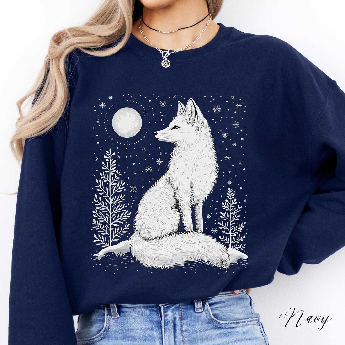 Arctic Fox Sweatshirt - Winter Animal Christmas Sweatshirt