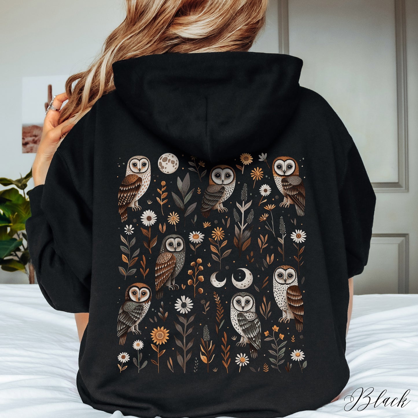 Goblincore Owl Hoodie - Enchanted Forest Bird Hoodie