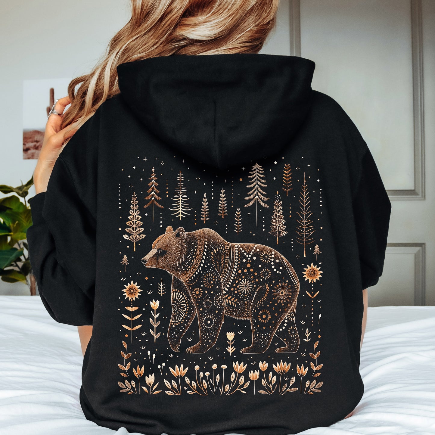 Scandinavian Bear Hoodie - Forest Animal Hoodie