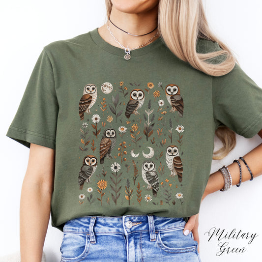 Goblincore Owl Shirt - Mystical Woodland Creature Graphic Tee