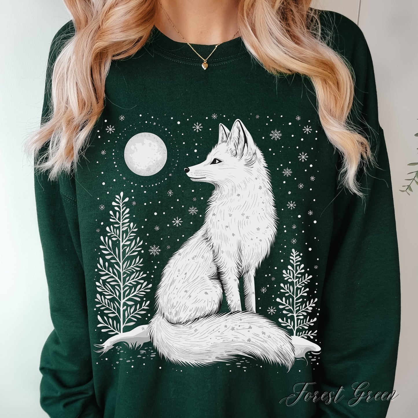 Arctic Fox Sweatshirt - Winter Animal Christmas Sweatshirt