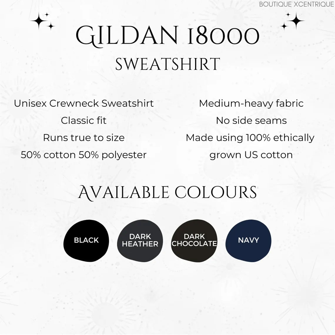 Crescent Moon Sweatshirt - Bohemian Moon Phase and Stars Jumper