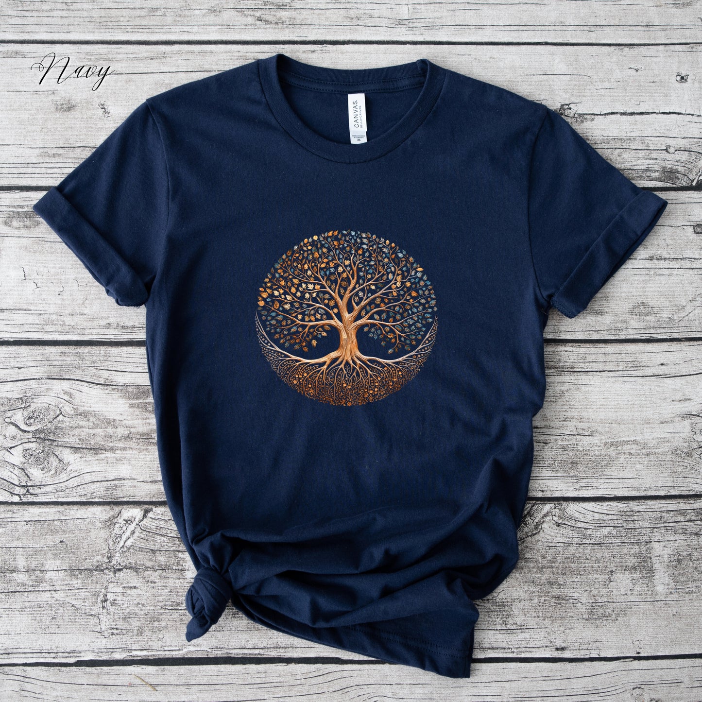 Autumnal Tree of Life Graphic Tee - Bohemian Tree Shirt - Vintage Style Boho Shirt